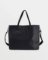 Strapped Laptop Tote - Black