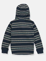 Little Boys Seed Stone Hood Long Sleeve Shirt - Navy