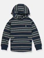 Little Boys Seed Stone Hood Long Sleeve Shirt - Navy