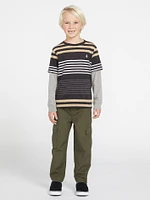 Little Boys Beam Stone Twofer Long Sleeve Shirt - Dark Black Heather