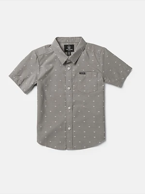 Little Boys Crownstone Short Sleeve Shirt - Moonbeam