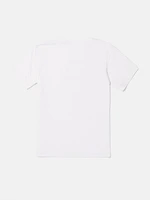 Little Boys Sticker Stamp Short Sleeve Tee - White