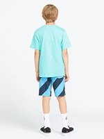 Little Boys Stone Cone Short Sleeve Tee - Crete Blue