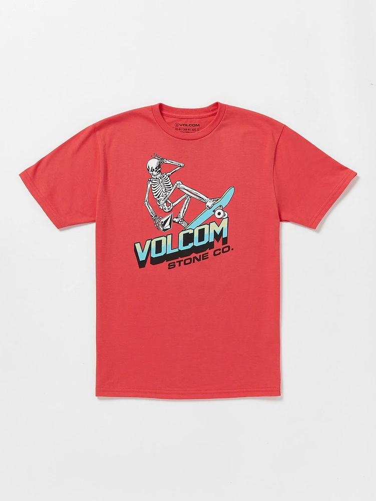 Little Boys Bone Slide Short Sleeve Tee -  Flash Red