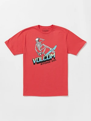 Little Boys Bone Slide Short Sleeve Tee -  Flash Red