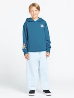 Little Boys Stone Badge Sweatshirt - Dark Blue