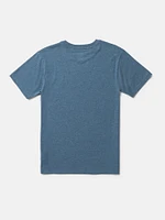 Little Boys Fill It Up Short Sleeve Tee - Stone Blue Heather