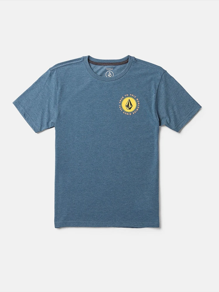 Little Boys Shaped Up Short Sleeve Tee - Stone Blue Heather