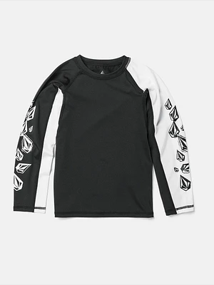 Little Boys Stone Jester Long Sleeve Shirt - Black White