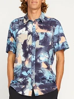 Skulli Print Short Sleeve Shirt - Navy