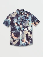 Skulli Print Short Sleeve Shirt - Navy