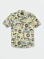 Surf Vitals Ozzy Woven Short Sleeve Shirt - Glimmer Yellow