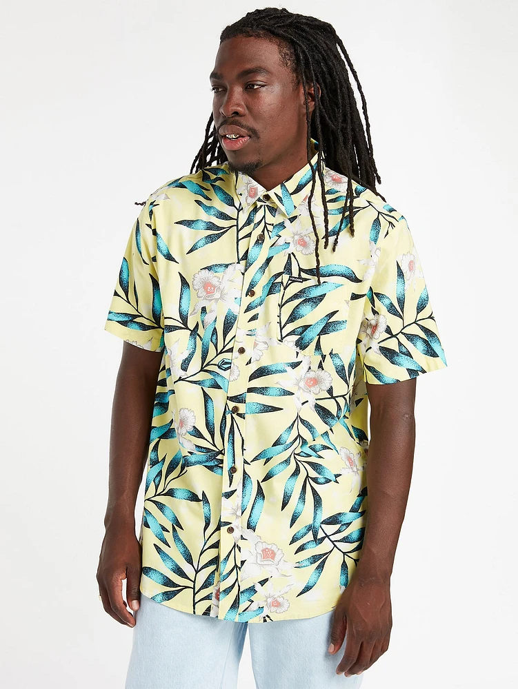 Tropical Hideout Short Sleeve Shirt - Glimmer Yellow