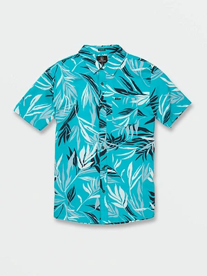 Bleeding Leaf Short Sleeve Shirt - Electric Blue