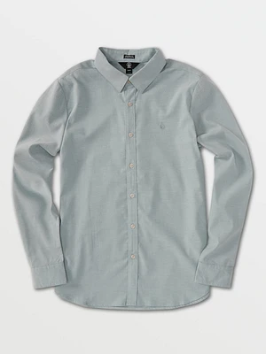 Oxford Stretch Long Sleeve Flannel - Storm Blue