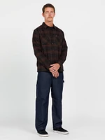 Overstoned Long Sleeve Flannel - Mahogany