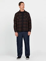 Overstoned Long Sleeve Flannel - Mahogany