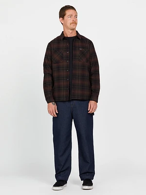 Overstoned Long Sleeve Flannel - Mahogany