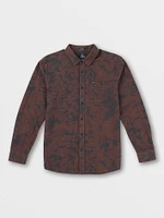 Tie Dye Long Sleeve Flannel - Mahogany