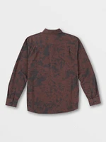 Tie Dye Long Sleeve Flannel - Mahogany