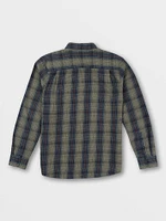 Heavy Twills Flannel Long Sleeve Shirt - Khaki