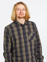 Heavy Twills Flannel Long Sleeve Shirt - Khaki