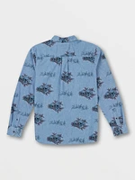 Rise And Stone Long Sleeve Shirt - Chambray