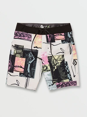 Volcom Entertainment Flyer Mod Trunks - Whitecap Grey