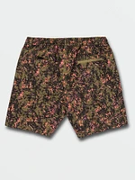 Topside Trail Elastic Waist Shorts - Military