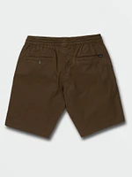 Frickin Elastic Waist Shorts - Dark Earth