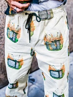 Featured Artist Justin Hager Elastic Waist Pants - Whitecap Grey