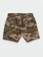 Center Print Elastic Waist Trunks - Camouflage