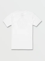 Circle Stone Crew Neck Short Sleeve Tee - White