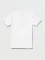 Circle Stone Crew Neck Short Sleeve Tee - White