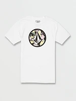 Circle Stone Crew Neck Short Sleeve Tee - White