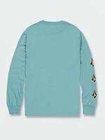 Iconic Stone Long Sleeve Tee - Cali Blue Heather