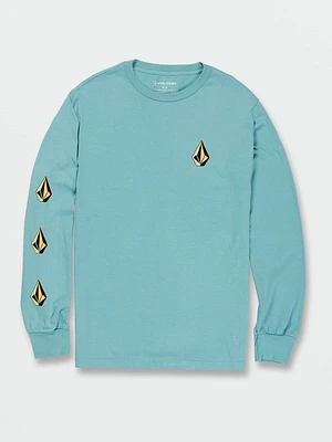 Iconic Stone Long Sleeve Tee - Cali Blue Heather