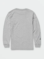 Iconic Stone Long Sleeve Tee - Heather Grey