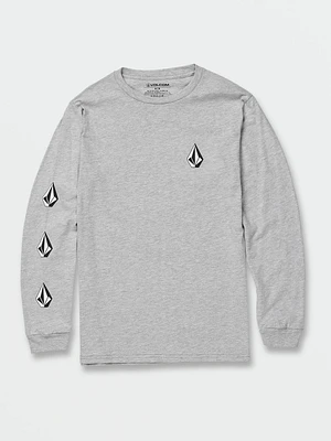 Iconic Stone Long Sleeve Tee - Heather Grey