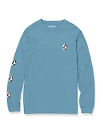 Iconic Stone Long Sleeve Tee - Cali Blue