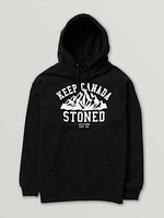 Mens Stoned Pullover Fleece - Black