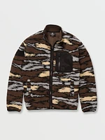 Muzzer Fuzzar Zip Fleece Jacket - Bark Brown