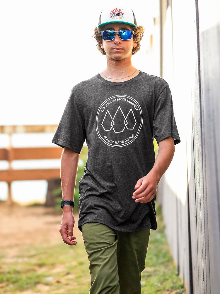 Stone Link Short Sleeve Tee - Dark Black Heather