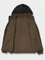 Yzzolater Lined Zip Hoodie - Dark Olive