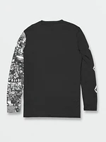 Iconic Stone Collage Long Sleeve UPF 50 Rashguard - Black