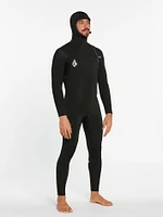 Modulator 4/3mm Long Sleeve Hooded Chest Zip Wetsuit - Black