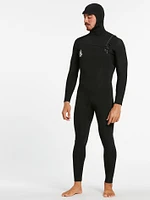 Modulator 4/3mm Long Sleeve Hooded Chest Zip Wetsuit - Black