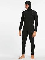 Modulator 4/3mm Long Sleeve Hooded Chest Zip Wetsuit - Black