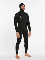 Modulator 4/3mm Long Sleeve Hooded Chest Zip Wetsuit - Black