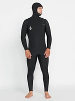 Modulator 4/3mm Long Sleeve Hooded Chest Zip Wetsuit - Black